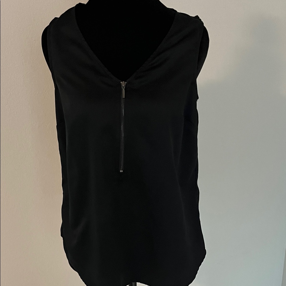 Apt. 9 Black Zip-Front Tank Top